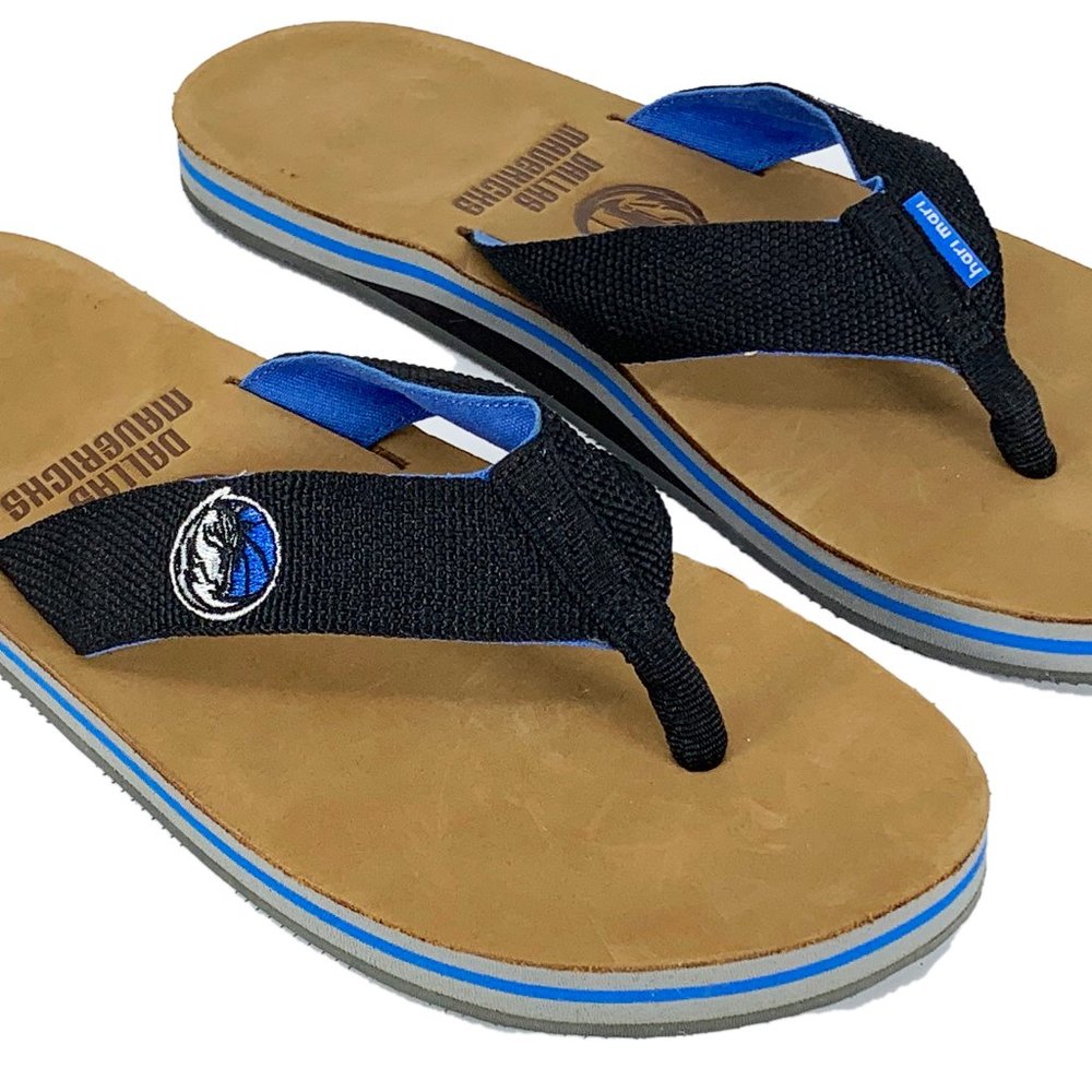 Hari Mari Men's Dallas Mavericks Flip Flops Black